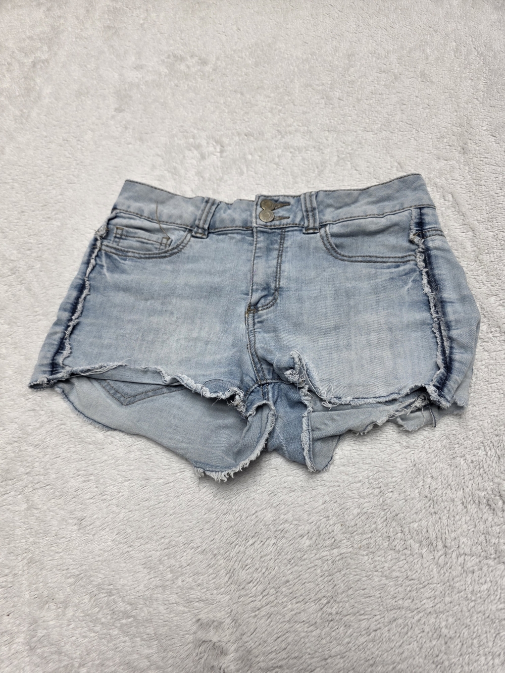 Mudd Light Blue Distressed Denim Cutoff Shorts